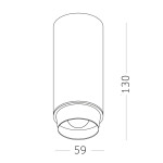 Фото 1 ST600.542.10 Светильник потолочный Zoom Белый LED 1*10W 4000K 1 000Lm Ra>80 15-60° IP20 D59xH130 170 Накладные светильники