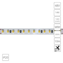 Фото Светодиодная лента 48V 14,4W/m 3000К 10м IP20 Arte Lamp TAPE A4812010-07-3K