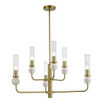 Фото SL1244.303.06 Светильник подвесной ST-Luce латунь/прозрачный E14 6*40W МЕДЕА