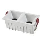 Фото ST757.538.20 Св-к встр. Белый LED 2*10W 60° IP20 L65xW126xH52 85-265V В комплекте Встраиваемые светильники