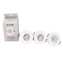 Фото ST905.508.01_3 Светильник встраиваемый со сменным модулем ST-Luce белый/прозрачный LED 1*5.5W 4000K Встраиваемые светильники