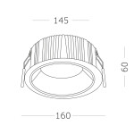 Фото 1 ST755.438.18 Св-к встр. Черный LED 1*18W 3000K 1 620Lm Ra80 120° IP20 D160xH60 100-240V Встраиваемые светильники