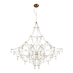 Фото SL6601.213.114 Светильник подвесной ST-Luce Золотистый/Прозрачный LED 114*0,5W 3000K ГРАВЕТТА