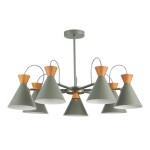 Фото 3 SLE125112-07 Светильник потолочный Серый, Золотистый/Серый, Темное дерево E14 7*40W MODICA