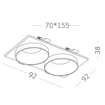 Фото 1 ST206.428.02 Св-к встр. Черный GU10 2*50W  IP20 L175xW92xH38 220V Без ламп Встраиваемые светильники