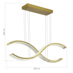 Фото 1 SL6206.303.44 Светильник подвесной ST-Luce Латунь/Прозрачный LED 1*44W 3000K АЦЕНО