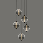 Фото 5 Подвесной светильник MD24022079-5A black/smoky