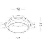 Фото 1 ST206.248.01 Св-к встр. Черный GU10 1*50W  IP20 D92xH38 220V Без ламп Встраиваемые светильники