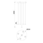 Фото 3 8932 Люстра подвесная БЕЗ плафонов (5) ANDROMEDA 