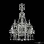Фото 3 Люстра хрустальная 1413/10+5/200/XL-90/2d Ni