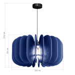 Фото 1 SL3004.403.01 Светильник подвесной ST-Luce Черный/Синий E27 1*60W SENTITO