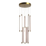 Фото utsenka-SL6225.303.10 Светильник подвесной ST-Luce Латунь/Терракотовый, Белый LED 10*6,5W 3000K БРИК