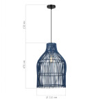 Фото 1 SL1513.403.01 Светильник подвесной ST-Luce Черный/Синий E27 1*40W CESTA