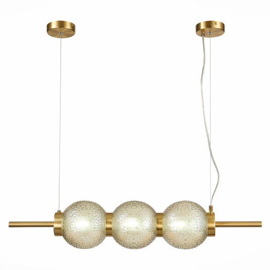 Фото SL1155.313.03 Светильник подвесной ST-Luce Латунь/Коньячный E14 3*40W МАРЕНА