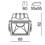 Фото 4 Встраиваемый светильник Technical DL043-01-10W3K-D-SQ-WB