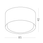 Фото 1 ST164.502.01 Светильник потолочный Белый GX53 1*50W IP20 D85xH40 220V Без ламп Накладные светильники