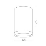 Фото 1 ST113.532.05 Светильник потолочный Белый LED 1*5W 3000K 390Lm Ra>90 120° IP20 D68xH75 170-240V Накладные светильники