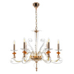 Фото 2 Люстра Crystal Lux CATARINA SP6 V2 GOLD/TRANSPARENT-COGNAC