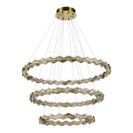 Фото 4 SL6009.203.03 Люстра подвесная ST-Luce Хром/Прозрачный,Янтарный LED 1*75W 3000K DIAMANTA