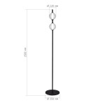 Фото 1 SL6120.405.01 Светильник напольный ST-Luce Черный/Прозрачное кракелированное стекло LED 2*8,5W 3000K PEEK