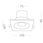 Фото 1 ST259.438.10 Св-к встр. Черный LED 1*10W 3000K 700Lm Ra>90 60° IP44 L100xW100xH66 85-265V Встраиваемые светильники