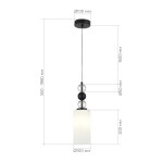 Фото 1 SL2003.403.01 Светильник подвесной ST-Luce черный/белый E27 1*40W АВРОРА