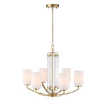 Фото 2 SL1403.303.06 Люстра подвесная ST-Luce Латунь/Прозрачный E27*6 40W ОПАЛ