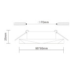 Фото 1 ST203.408.01 Св-к встр. Черный GU10 1*50W  L95xW95xH25 220V Без ламп Встраиваемые светильники