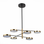 Фото 2 SL1605.413.06 Светильник подвесной ST-Luce Черный/Латунь, Белый LED 6*7,5W 3000K FARONE