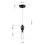 Фото 1 SL1244.403.01 Светильник подвесной ST-Luce черный/прозрачный E14 1*40W МЕДЕА
