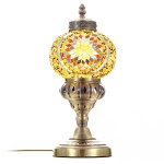 Фото 2 CL419815 Каир Мозаика Янтарь Св-к Настольный