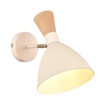 Фото 4 SLE1256-501-01 Светильник настенный Бежевый/Бежевый, Светлое дерево, Золотистый E14 1*40W VISTA