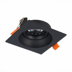 Фото 3 ST208.418.01 Св-к встр. Черный GU10 1*50W  L94xW94xH40 220V Без ламп Встраиваемые светильники