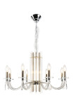 Фото 3 Люстра Crystal Lux AURELIO SP8 GOLD+CHROME/TRANSPARENT