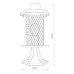 Фото 1 SL080.405.01 Светильник уличный наземный ST-Luce Темный кофе/Прозрачный, Темный кофе E27 1*60W LASTERO