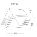 Фото 1 ST252.518.01 Св-к встр. из гипса Белый GU10 1*50W  IP20 L80xW80xH52 180-240V Без ламп Встраиваемые светильники