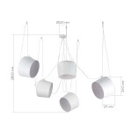 Фото 1 SLE120653-05 Светильник подвесной Белый/Белый E27 5*40W TRIESTE