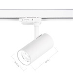 Фото 1 ST661.546.10 Св-к трек. Белый LED 1*10W 4000K 800Lm Ra>90 38° IP20 L130xW60xH195 165-265V TRACE