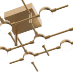 Фото 2 Потолочный светильник Molecular 10 gold