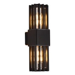 Фото SL9018.401.02 Светильник уличный настенный ST-Luce черный/черный E27 2*15W IRUM