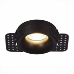 Фото ST218.448.01 Св-к встр. Черный GU10 1*50W  IP20 D78xH30 165-265V Без ламп Встраиваемые светильники