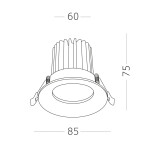 Фото 1 ST703.448.10 Св-к встр. Черный LED 1*10W 4000K 900Lm Ra>90 38° IP20 D85xH75 170-240V Встраиваемые светильники