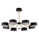 Фото 1 SLE6005-402-08 Светильник потолочный Черный, Золотистый/Черный LED 8*10W VALLE