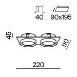 Фото 3 Встраиваемый светильник Technical DL086-02-GX53-SQ-B