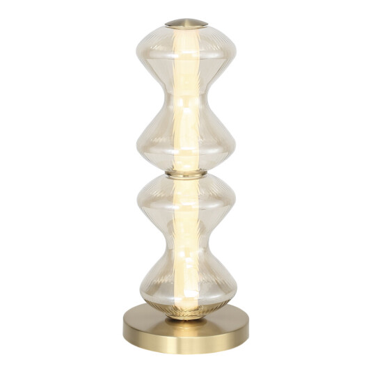 Фото SL6136.214.01 Прикроватная лампа ST-Luce золото/коньячный LED 1*12W 3000K СПАЙН