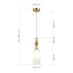 Фото 1 SL2003.303.01 Светильник подвесной ST-Luce латунь/белый E27 1*40W АВРОРА