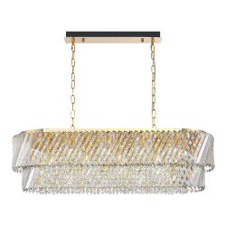 Фото SL6138.303.14 Светильник подвесной ST-Luce латунь/прозрачный E14 14*40W РИТЦ