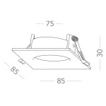 Фото 1 ST263.518.01 Св-к встр.Белый GU10 1*50W IP20 L85xW85xH30 220V Без ламп,Патрон приобретается отдельно Встраиваемые светильники