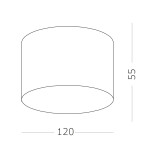 Фото 1 ST606.542.12 Светильник потолочный Белый LED 1*12W 4000K 1 080Lm Ra>90 120° IP20 D120xH55 185-265V Накладные светильники