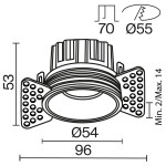 Фото 3 Встраиваемый светильник Technical DL058-7W3K-TRS-B